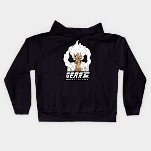 luffy gear5 skull artwork Kids Hoodie